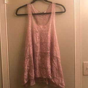 Forever 21 flowy pink razor back tank top